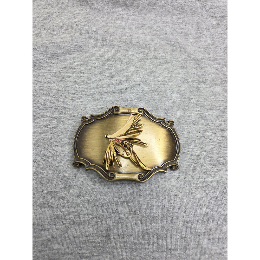 Rare Vintage 1978 Dry Fly Fishing Lure Sportsman Raintree Belt Buckle